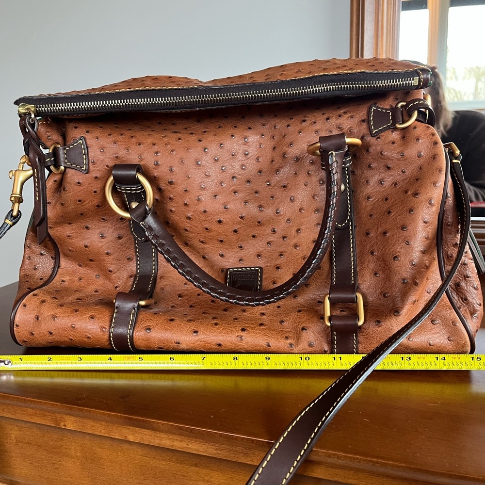 Dooney & Bourke Large Ostrich Florentine Satchel NWOT - Picture 5 of 14